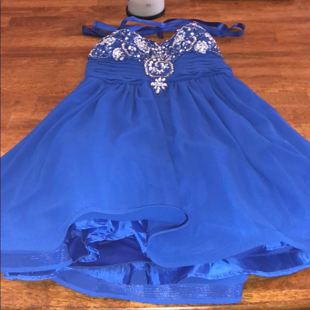 Blue sequence dress